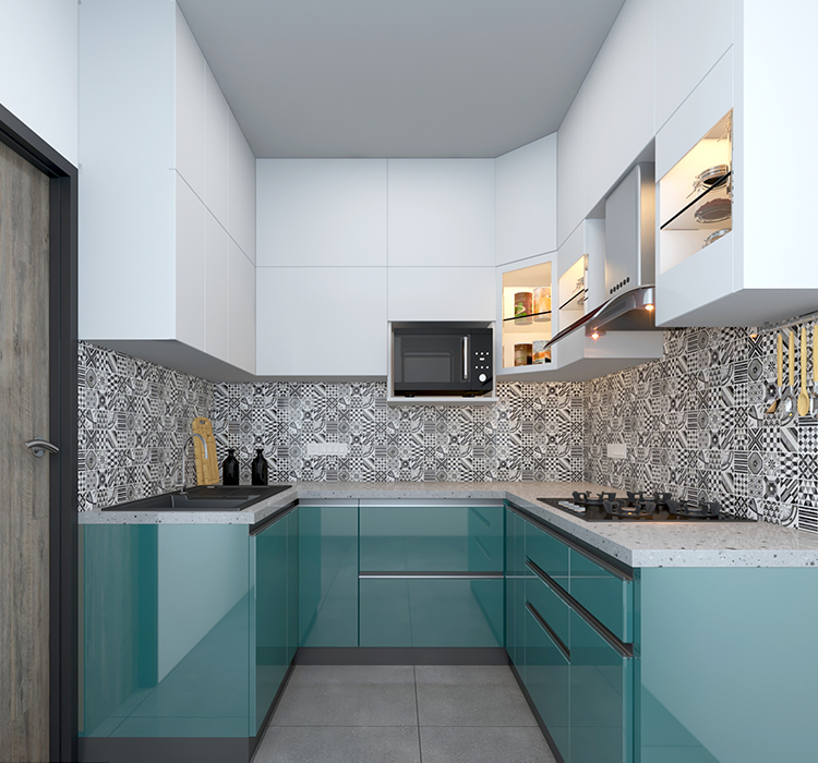 U-Shaped Modular Kitchen